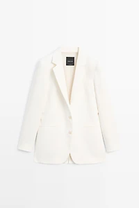 100% linen oversize blazer