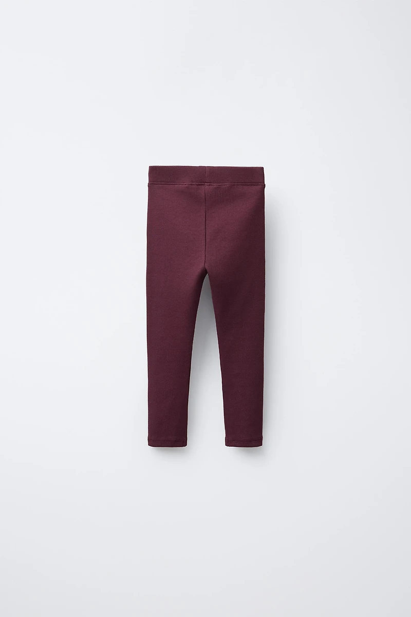 LEGGING CÔTELÉ À ÉTIQUETTE