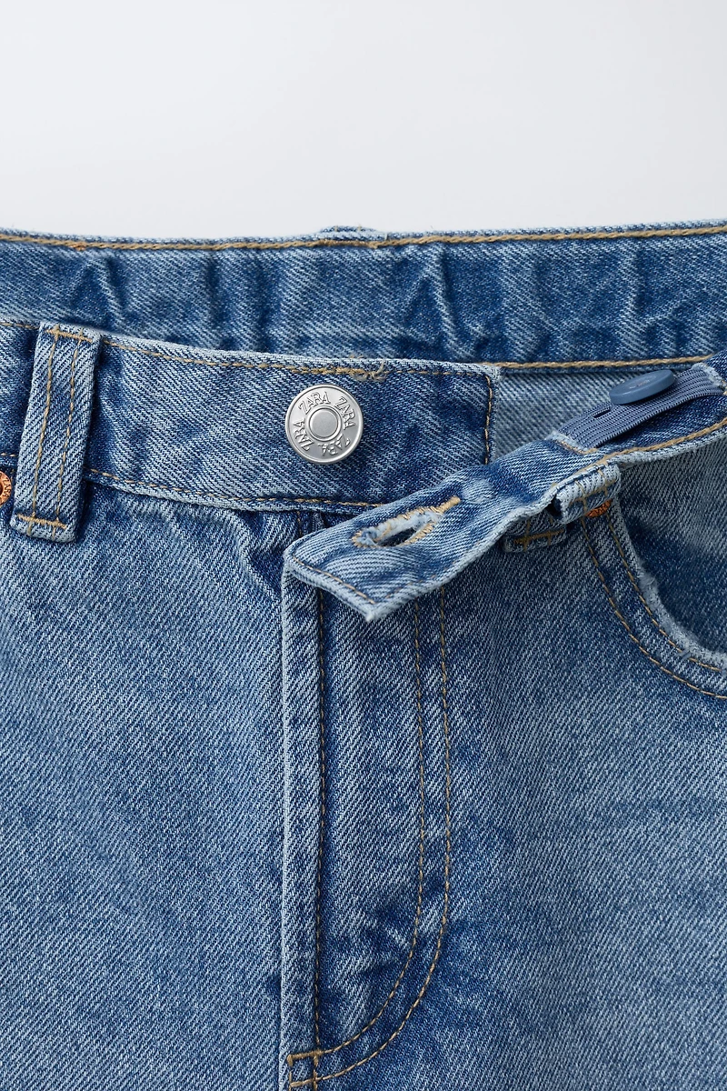STAR PRINT BARREL JEANS