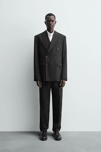 100% WOOL SUIT PANTS