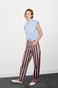 JEAN Z1975 DROIT TAILLE MI-HAUTE À RAYURES