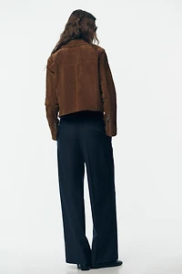 PANTALON LARGE À DOUBLE TAILLE