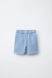 DENIM BIKE SHORTS