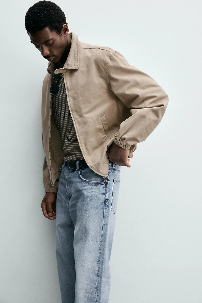 WASHED COTTON REGULAR FIT JACKET
