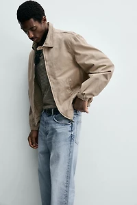 WASHED COTTON REGULAR FIT JACKET