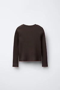 T-SHIRT CÔTELÉ BRODÉ