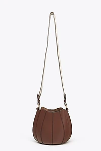 TOPSTITCHED BUCKET BAG