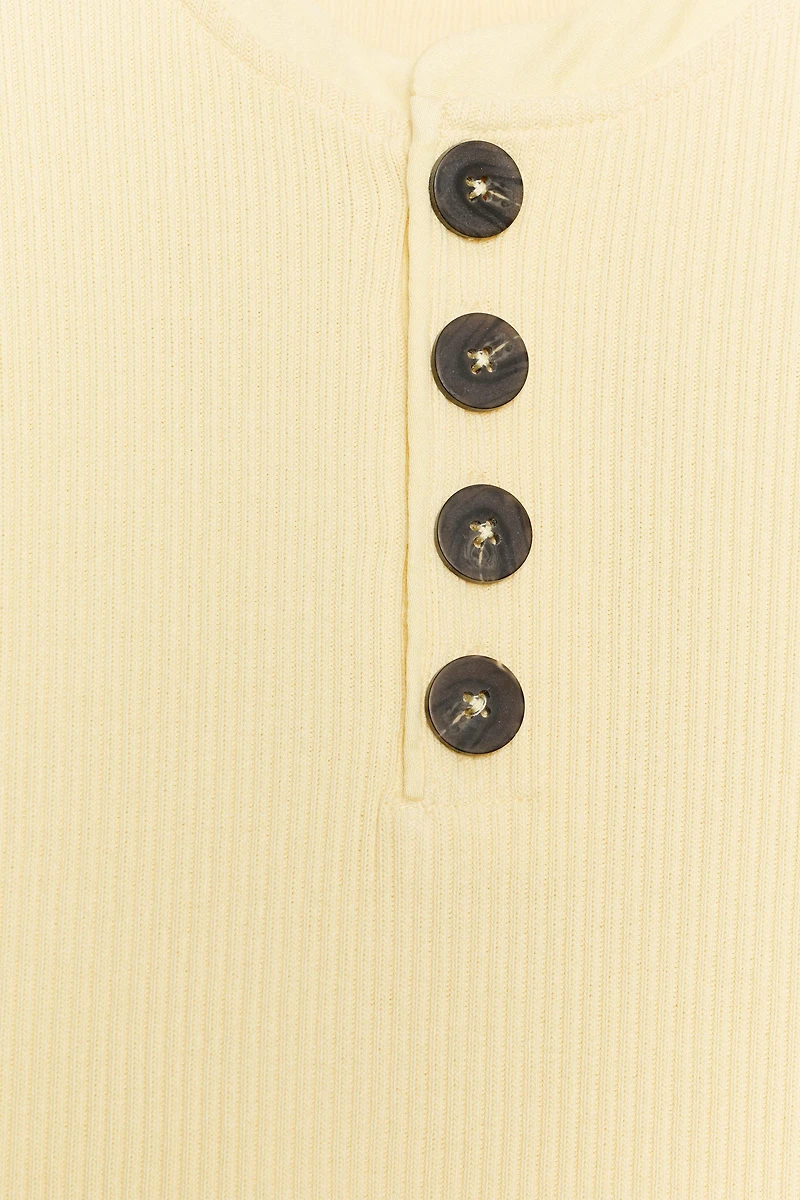 COTTON BUTTON T-SHIRT