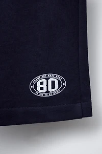 CONTRAST PIPING JOGGING SHORTS