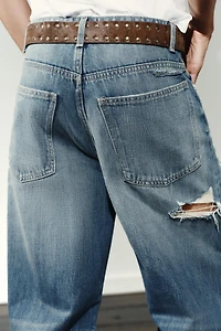 TRF MID-RISE BAGGY BALLOON JEANS