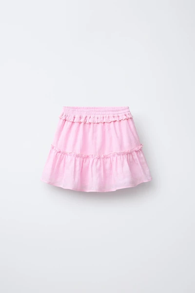 JUPE-SHORT 100 % LIN