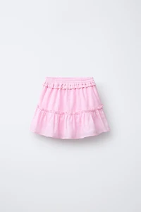 JUPE-SHORT 100 % LIN