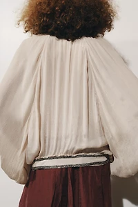 BEADED SASH BLOUSE ZW COLLECTION