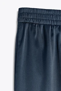 SATIN WIDE LEG PANTS