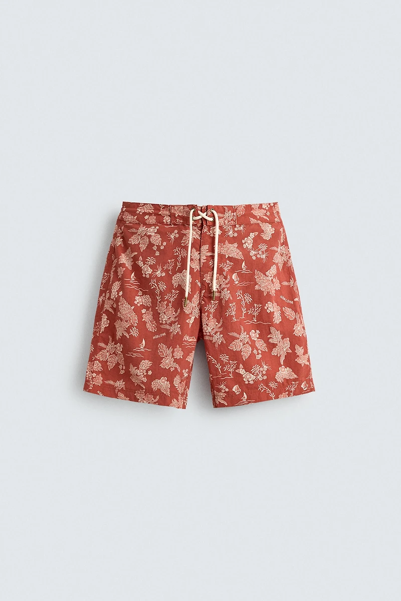 LONG FLORAL PRINT SWIMSUIT