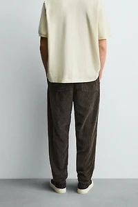 TAPERED FIT CORDUROY PANTS
