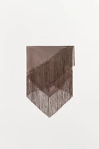 VISCOSE FRINGED SCARF
