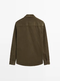 Corduroy overshirt with pockets
