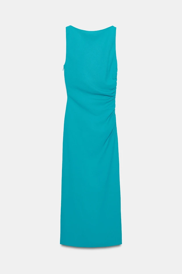 asymmetrical dress chiffon Asymmetric Draped Chiffon Mini Dress XXL / Pink main image 1