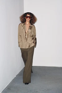 ZW COLLECTION SILK POCKET SHIRT