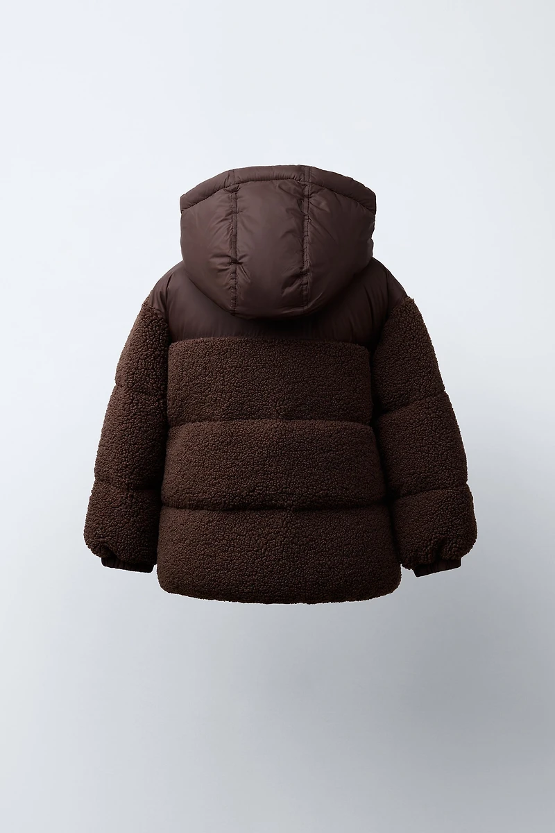 COMBINATION FLEECE COAT