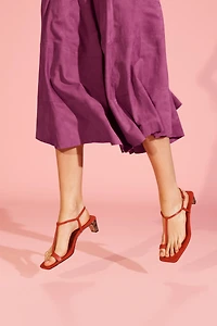 LIMITED EDITION ASYMMETRIC SUEDE MIDI SKIRT