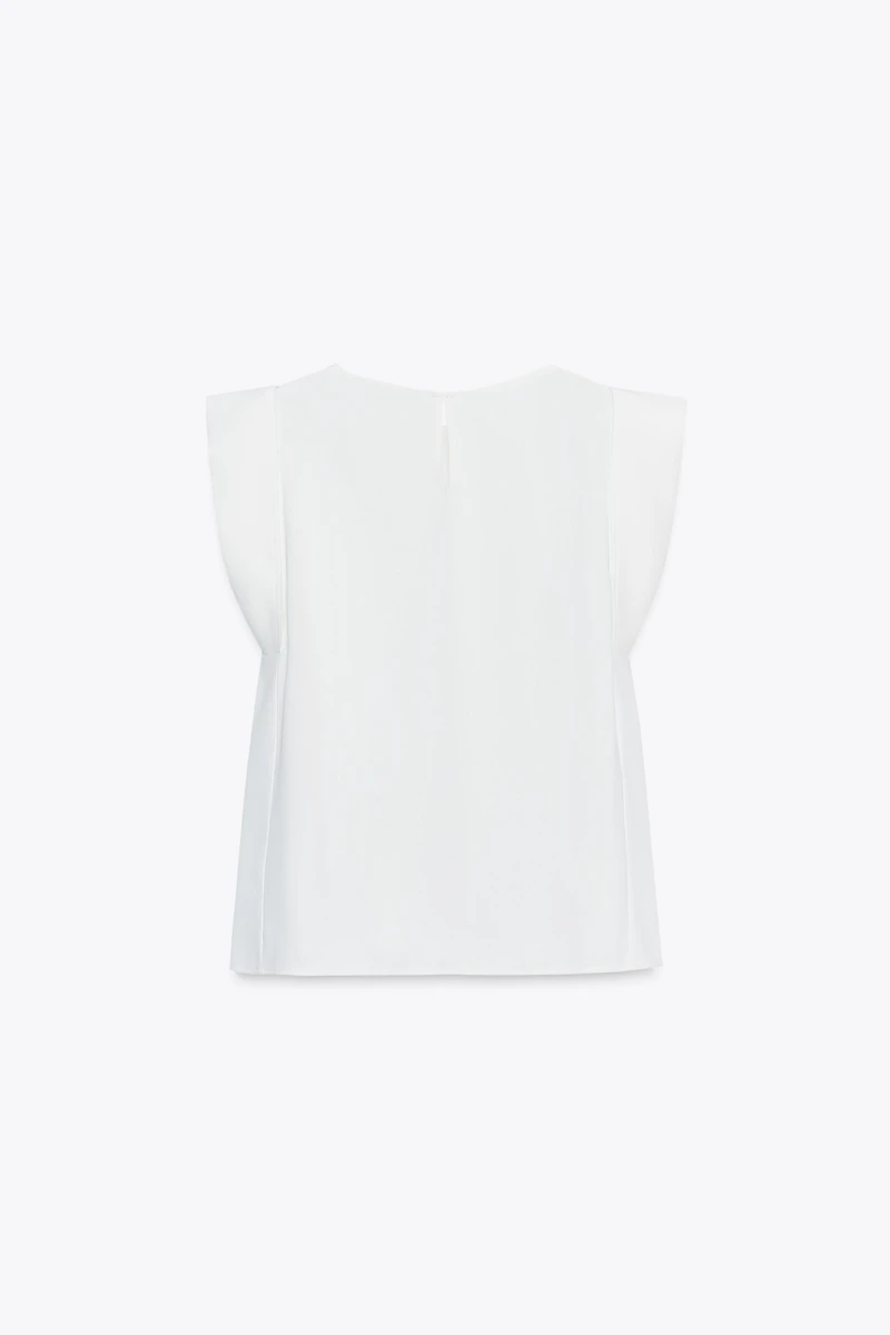 SLEEVELESS TOP WITH DEFINED SHOULDERS