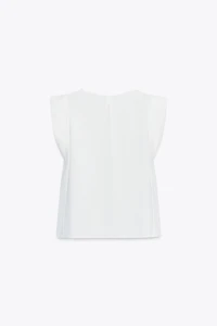 SLEEVELESS TOP WITH DEFINED SHOULDERS