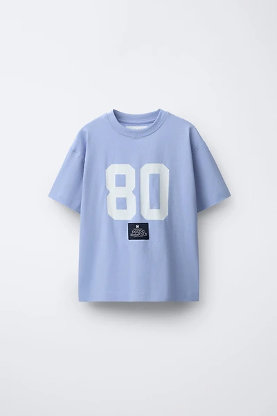JOGGING NUMBER AND LABEL T-SHIRT