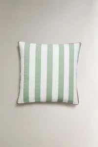 STRIPED FADED COTTON PILLOWCASE