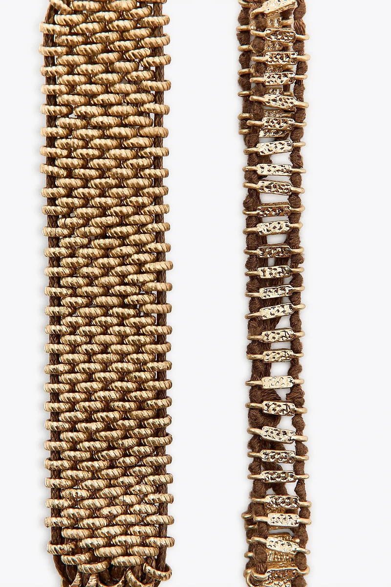 PACK OF METAL KNIT BRACELETS
