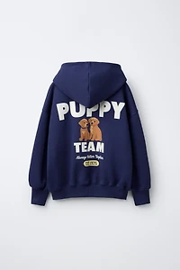 DOG TEXT HOODIE