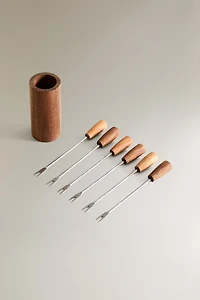 SET OF APPETIZER SKEWERS IN A CUP (SET OF 6)