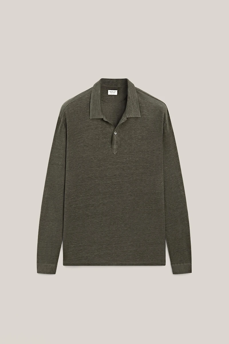 100% linen long sleeve polo shirt - LIMITED EDITION
