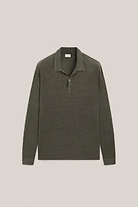 100% linen long sleeve polo shirt - LIMITED EDITION