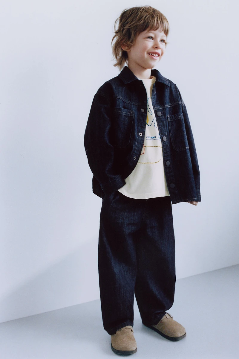 RUBBERIZED BUTTON DENIM SHIRT