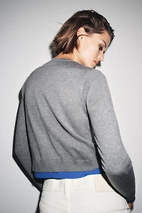 COMBINATION KNIT JACKET