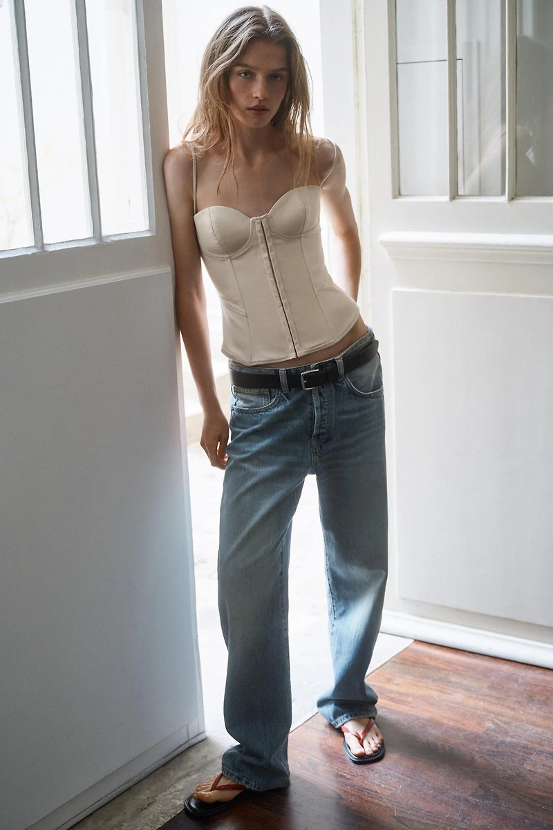 CORSET TOP WITH STRAPS