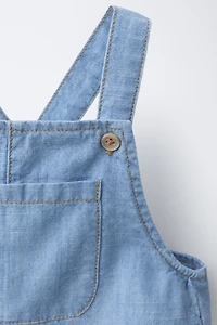 DENIM OVERALL SHORTS