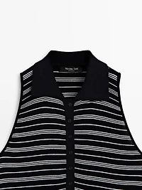 100% cotton polo shirt with striped details