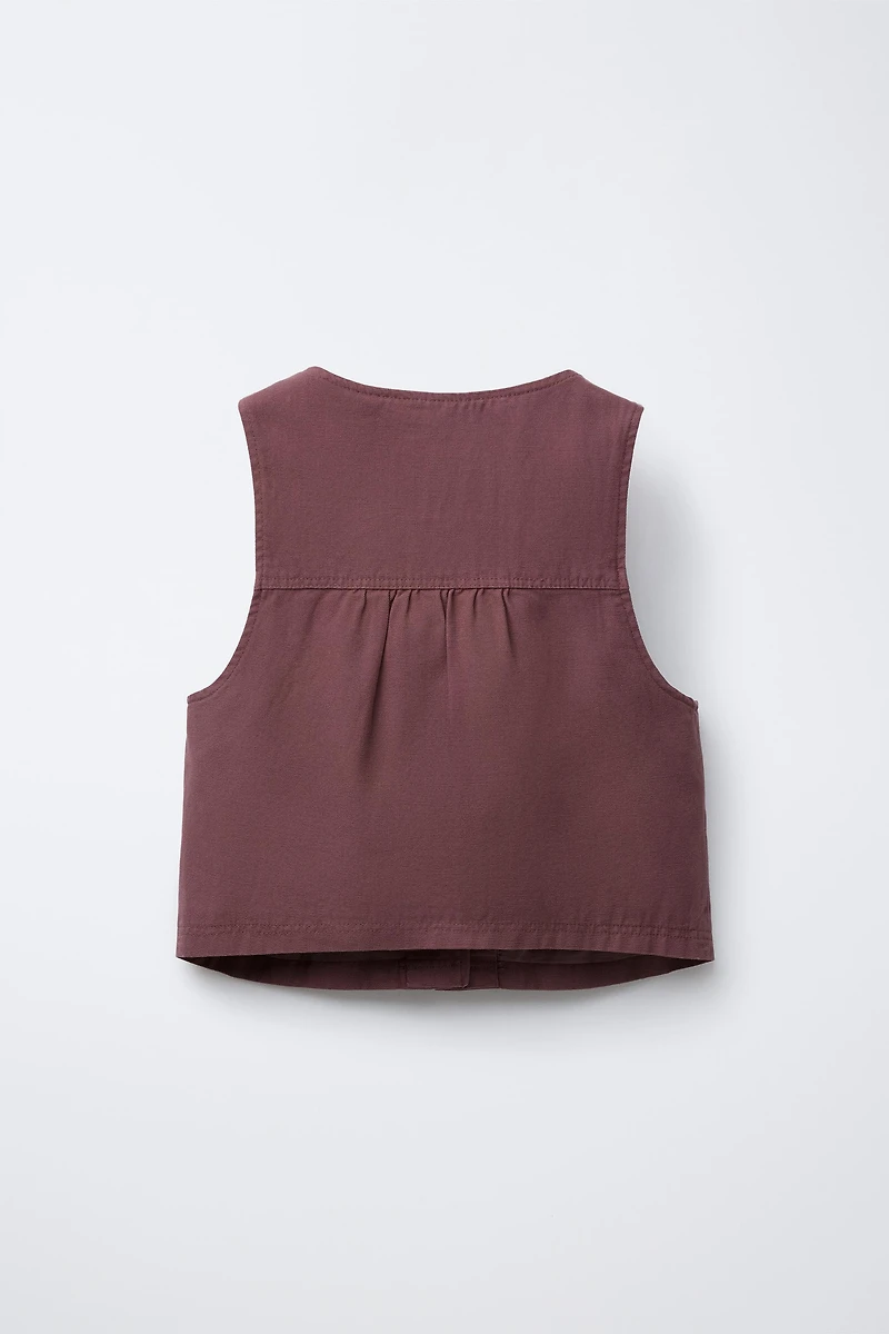 CANVAS TIE VEST