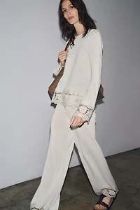GUIPURE COMBINATION PANTS