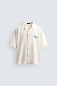 CHEMISE RELAXED FIT LYOCELL ET COTON À IMPRIMÉS