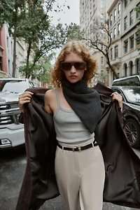 PANTALON TAILLE HAUTE CEINTURE