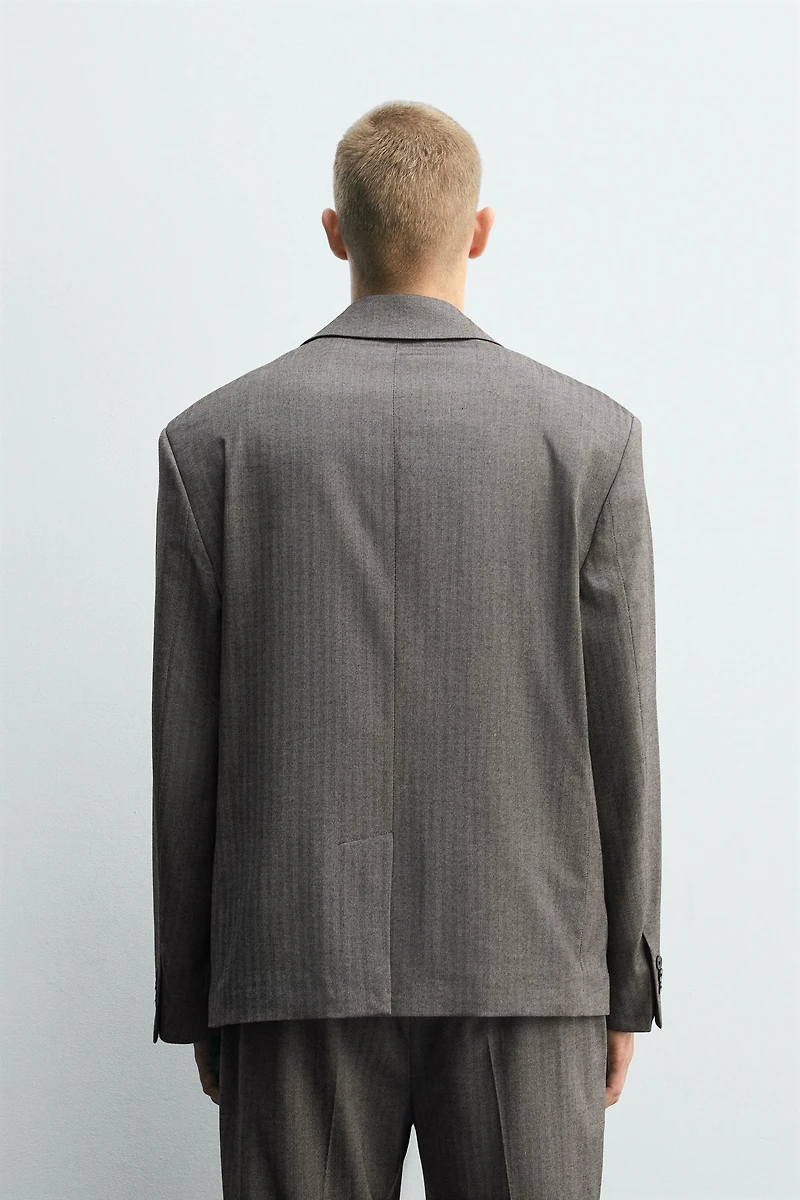 HERRINGBONE SUIT BLAZER