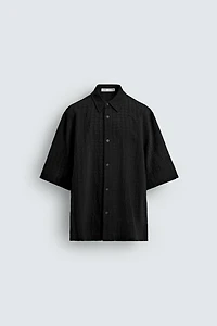 CHEMISE RELAXED FIT EN JACQUARD À CARREAUX