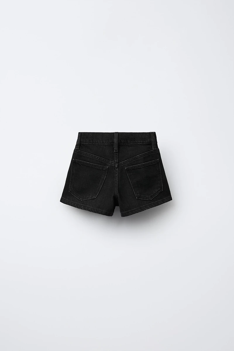 STUDDED DENIM SHORTS