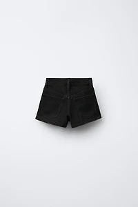 STUDDED DENIM SHORTS