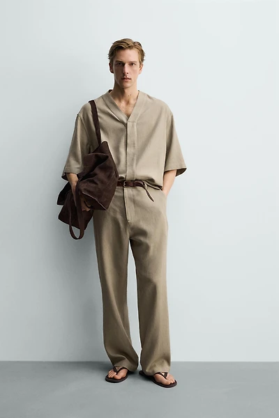 RELAXED FIT VISCOSE-HEMP SHIRT