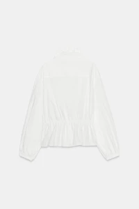 VESTE EN NYLON À COL MONTANT ET LACET